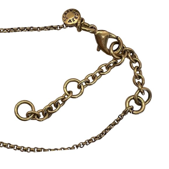 J. Crew Navy Blue Tortoise Shell Rhinestone Necklace - Picture 5 of 6